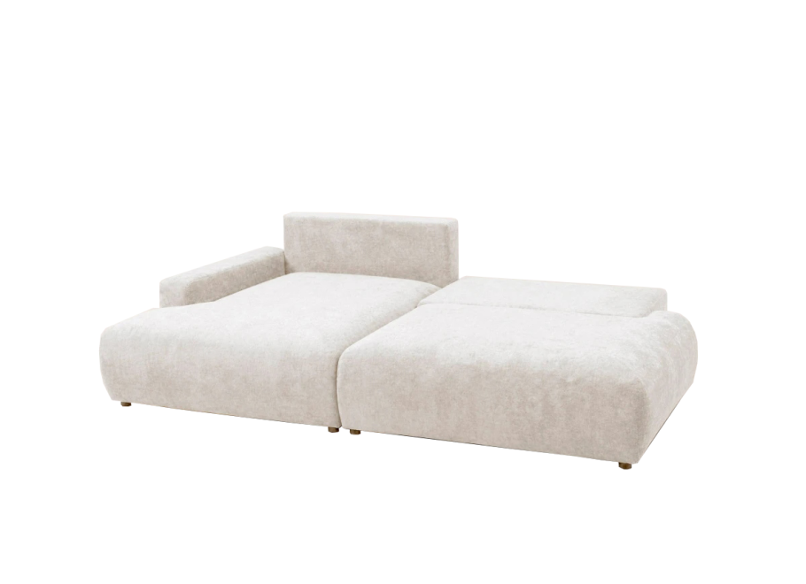 Nowoczesny narożnik L-kształtny czteroosobowy z funkcją spania Merlin 238x140 — Vibe 03