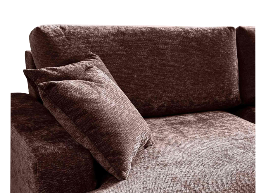 Nowoczesny narożnik L-kształtny czteroosobowy z funkcją spania Merlin 238x140 — Vibe 28