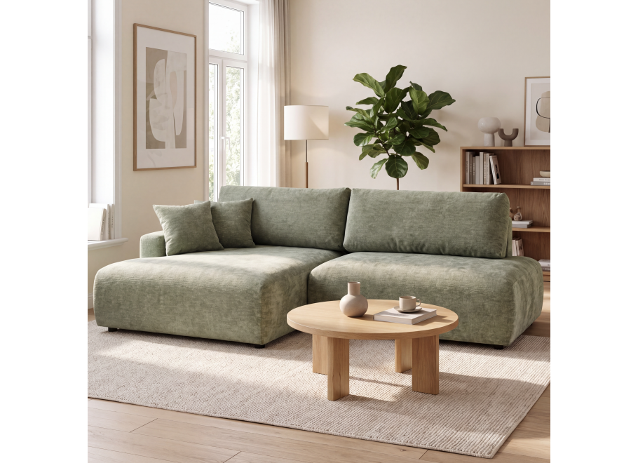 Nowoczesny narożnik L-kształtny czteroosobowy z funkcją spania Merlin 238x140 — Vibe 34