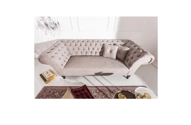 Sofa trzyosobowa pikowana Chesterfield PORTO - design i funkcjonalnosc w parze