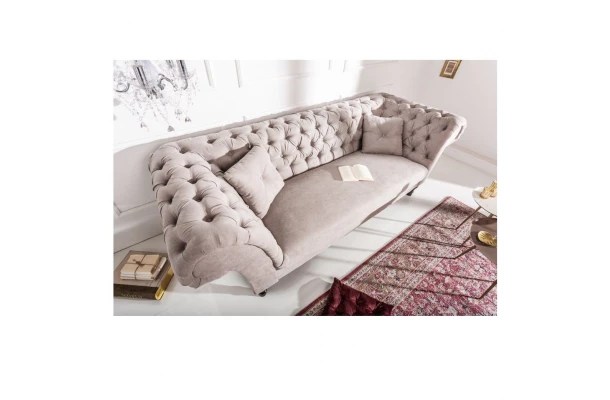 Sofa trzyosobowa pikowana Chesterfield PORTO - design i funkcjonalnosc w parze