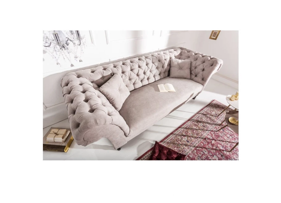 Sofa trzyosobowa pikowana Chesterfield PORTO