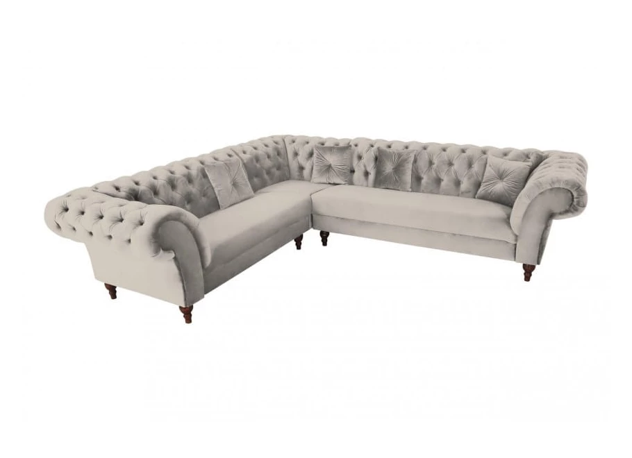 Narożnik sześcioosobowy pikowany Chesterfield PORTO