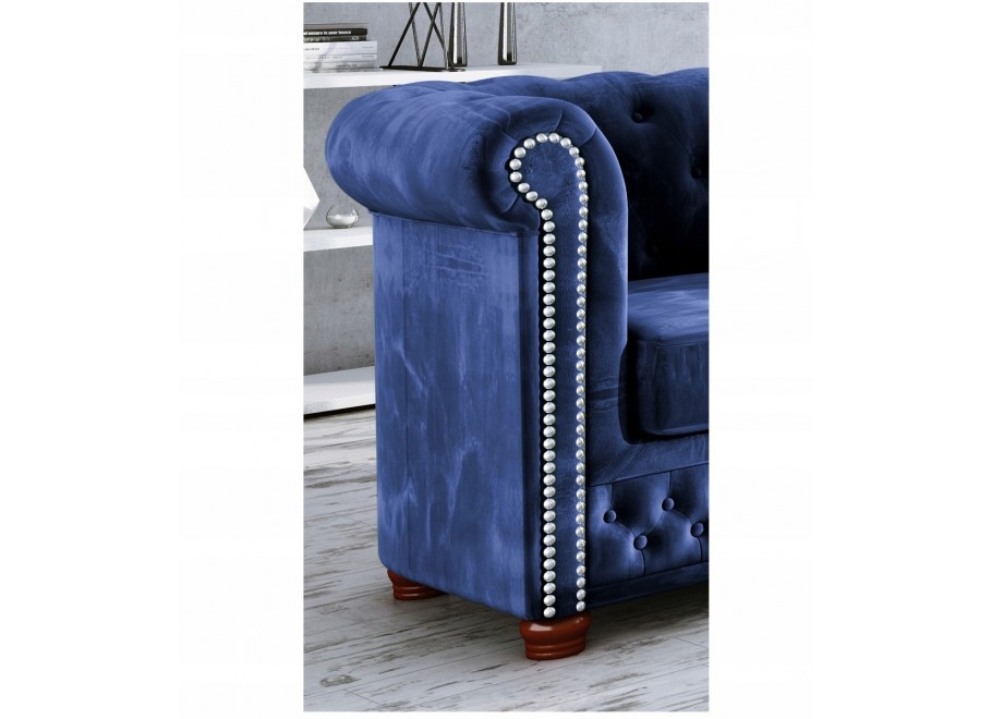 Narożnik pięcioosobowy pikowany Chesterfield FELIX 2+E+2 10