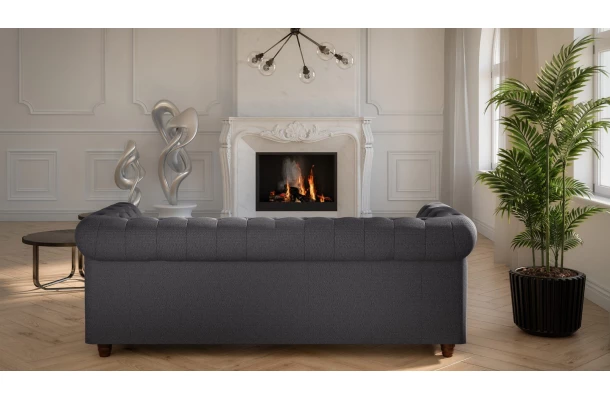 Sofa trzyosobowa pikowana Chesterfield SYDNEY - wygodne
