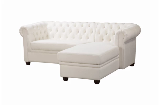 Narożnik czteroosobowy pikowany Chesterfield SYDNEY OT - design