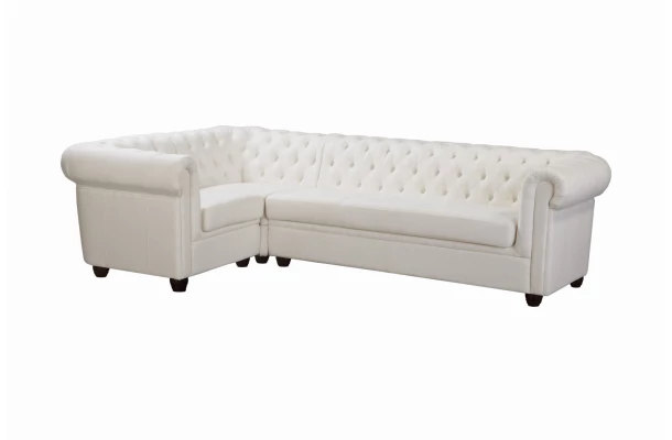 Narożnik pięcioosobowy pikowany Chesterfield SYDNEY 1+E+3 - luksusowe