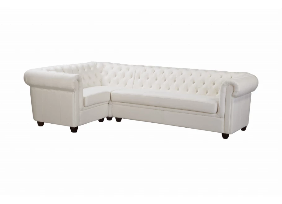 Narożnik pięcioosobowy pikowany Chesterfield SYDNEY 1+E+3