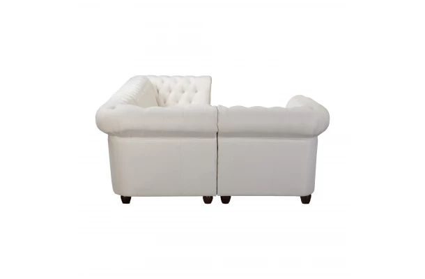 Narożnik pięcioosobowy pikowany Chesterfield SYDNEY 1+E+3 - narożniki