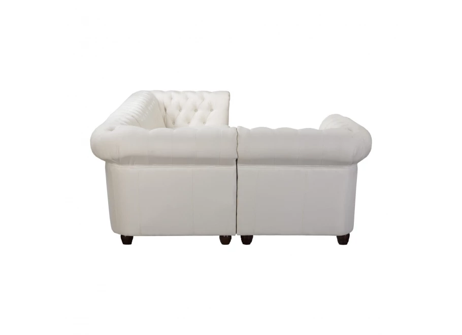 Narożnik pięcioosobowy pikowany Chesterfield SYDNEY 1+E+3