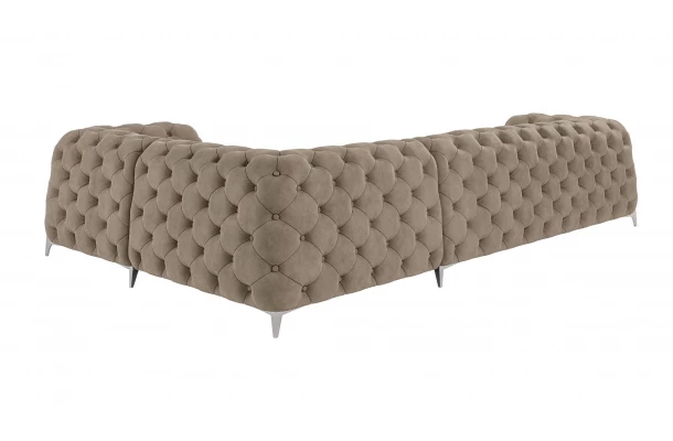 Narożnik pięcioosobowy pikowany luksusowy glamour KALIFORNIA 3+E+1 - design i funkcjonalnosc w parze