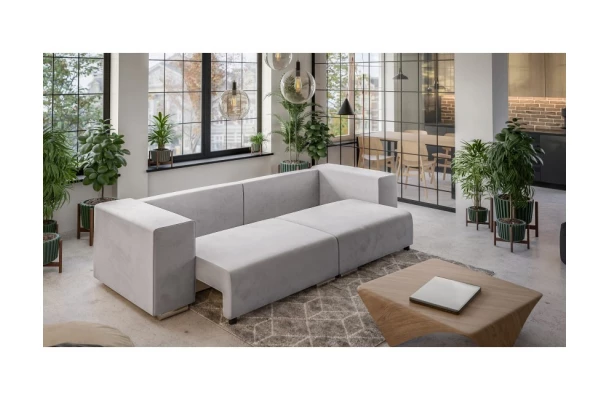 Sofa trzyosobowa z funkcją spania nowoczesna Lori - wygodne