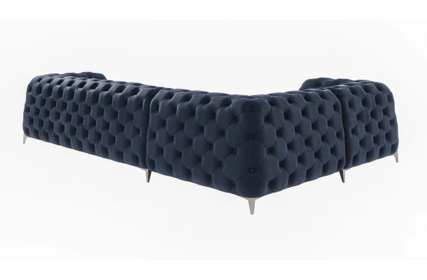 Narożnik pięcioosobowy pikowany Chesterfield glamour KALIFORNIA 1+E+3 - design Narożnik pięcioosobowy pikowany Chesterfield glamour KALIFORNIA 1+E+3 - design