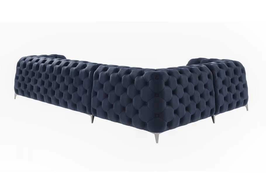 Narożnik pięcioosobowy pikowany Chesterfield glamour KALIFORNIA 1+E+3 Narożnik pięcioosobowy pikowany Chesterfield glamour KALIFORNIA 1+E+3