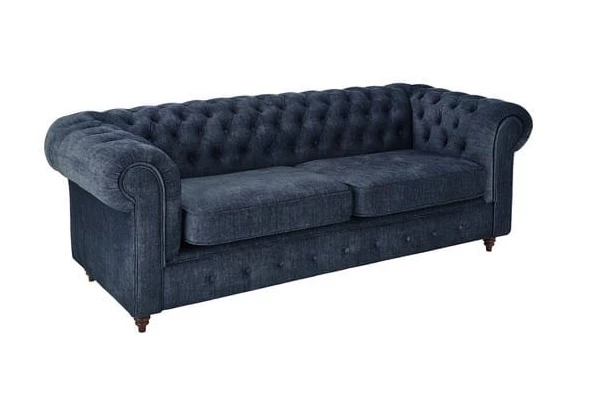 Sofa trzyosobowa pikowana Chesterfield VALENCIA - funkcjonalne