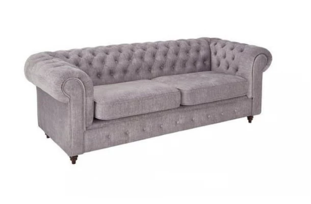 Sofa trzyosobowa pikowana Chesterfield VALENCIA - komfortowe