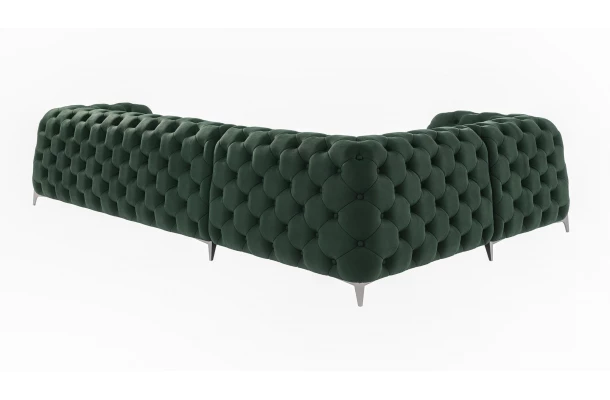 Narożnik pięcioosobowy pikowany Chesterfield glamour KALIFORNIA 1+E+3 - przestronne Narożnik pięcioosobowy pikowany Chesterfield glamour KALIFORNIA 1+E+3 - przestronne