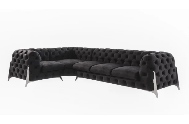 Narożnik pięcioosobowy pikowany Chesterfield glamour KALIFORNIA 1+E+3 - narożniki Narożnik pięcioosobowy pikowany Chesterfield glamour KALIFORNIA 1+E+3 - narożniki