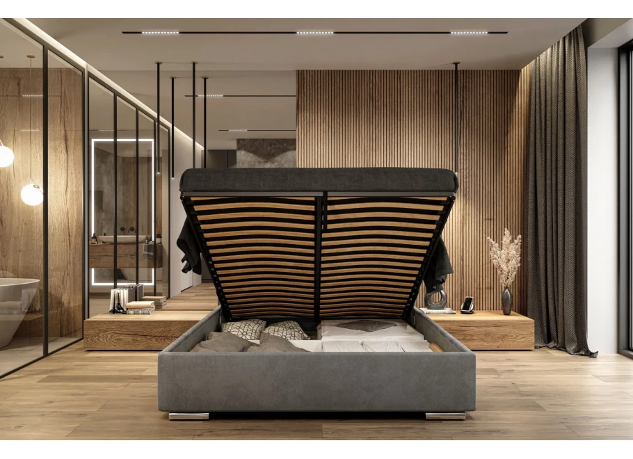 Łóżko tapicerowane glamour KING BED