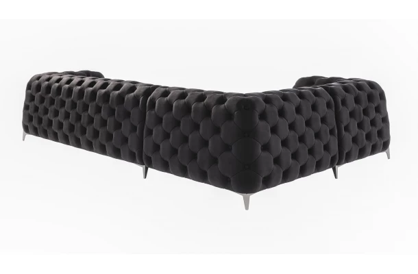 Narożnik pięcioosobowy pikowany Chesterfield glamour KALIFORNIA 1+E+3 - meble Narożnik pięcioosobowy pikowany Chesterfield glamour KALIFORNIA 1+E+3 - meble