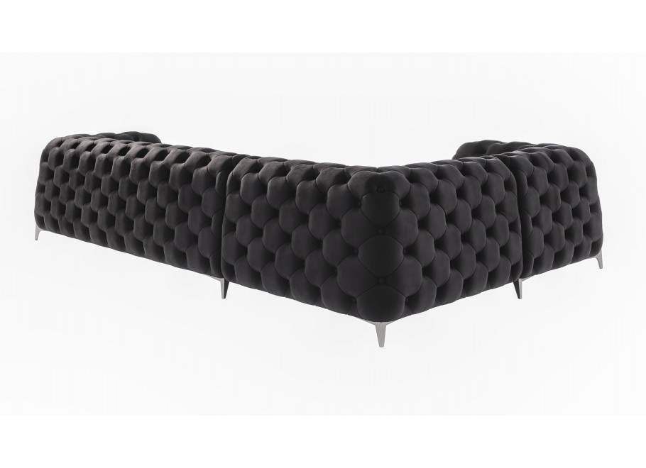 Narożnik pięcioosobowy pikowany Chesterfield glamour KALIFORNIA 1+E+3 8