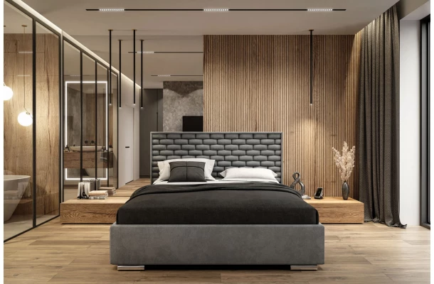 Łóżko tapicerowane glamour KING BED - meble