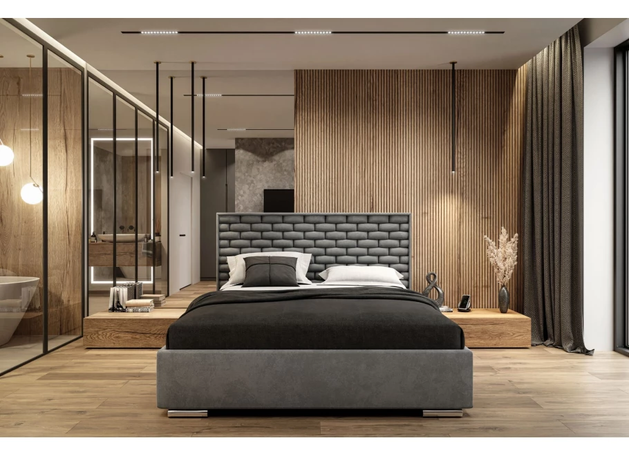 Łóżko tapicerowane glamour KING BED