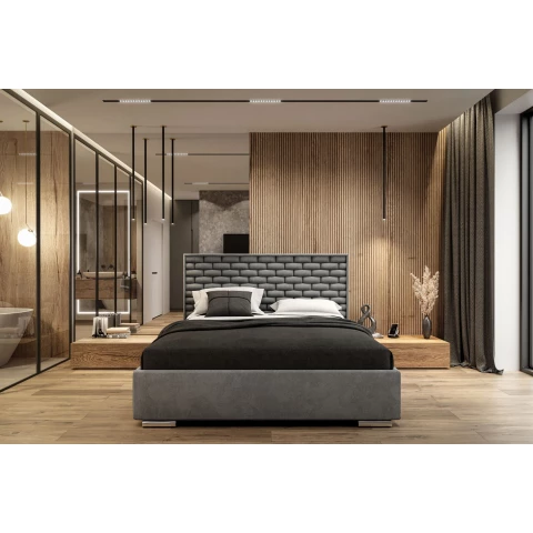 Łóżko tapicerowane glamour KING BED