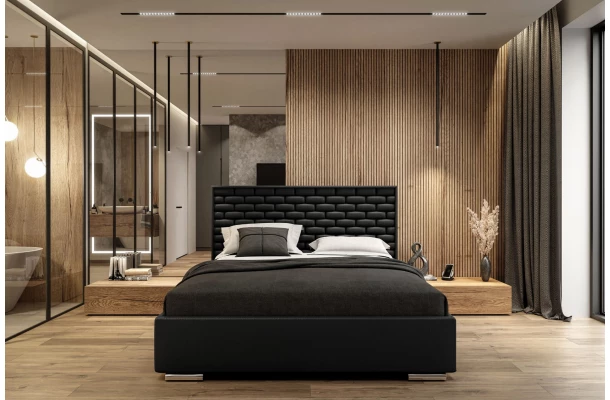 Łóżko tapicerowane glamour KING BED - funkcjonalne