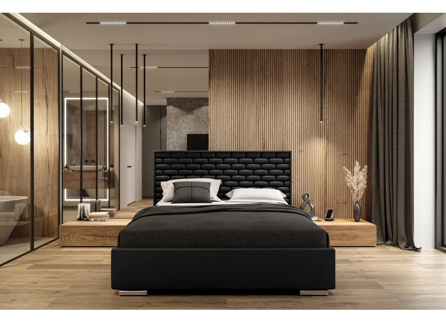 Łóżko tapicerowane glamour KING BED 12