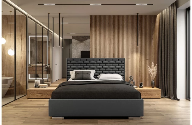 Łóżko tapicerowane glamour KING BED - design i funkcjonalnosc w parze