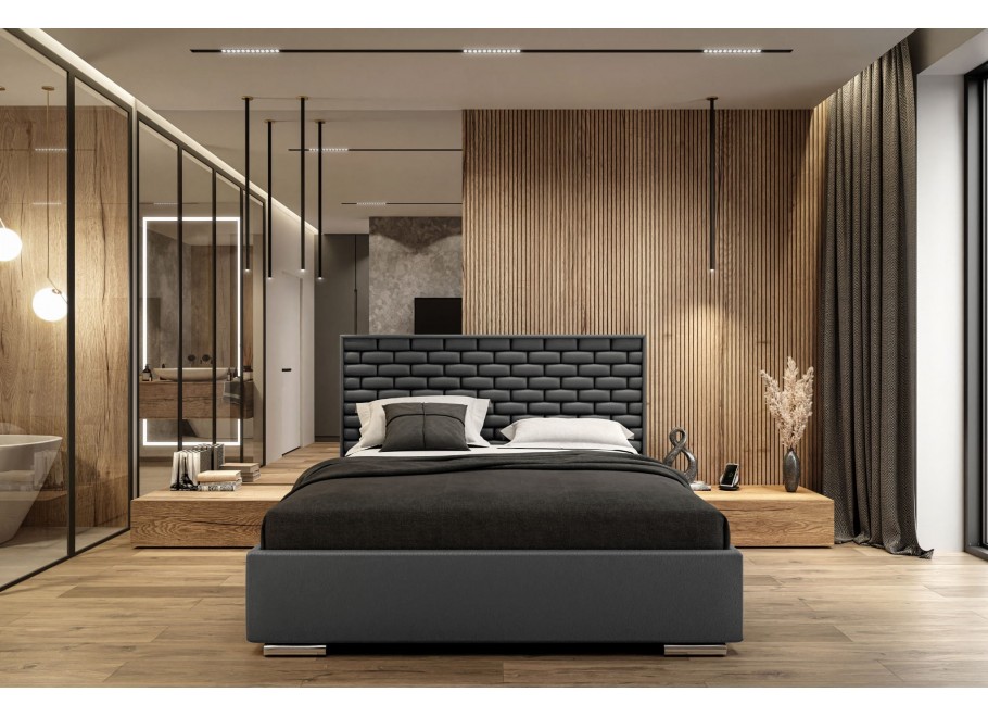 Łóżko tapicerowane glamour KING BED 13