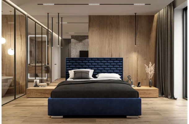 Łóżko tapicerowane glamour KING BED - design i funkcjonalnosc w parze