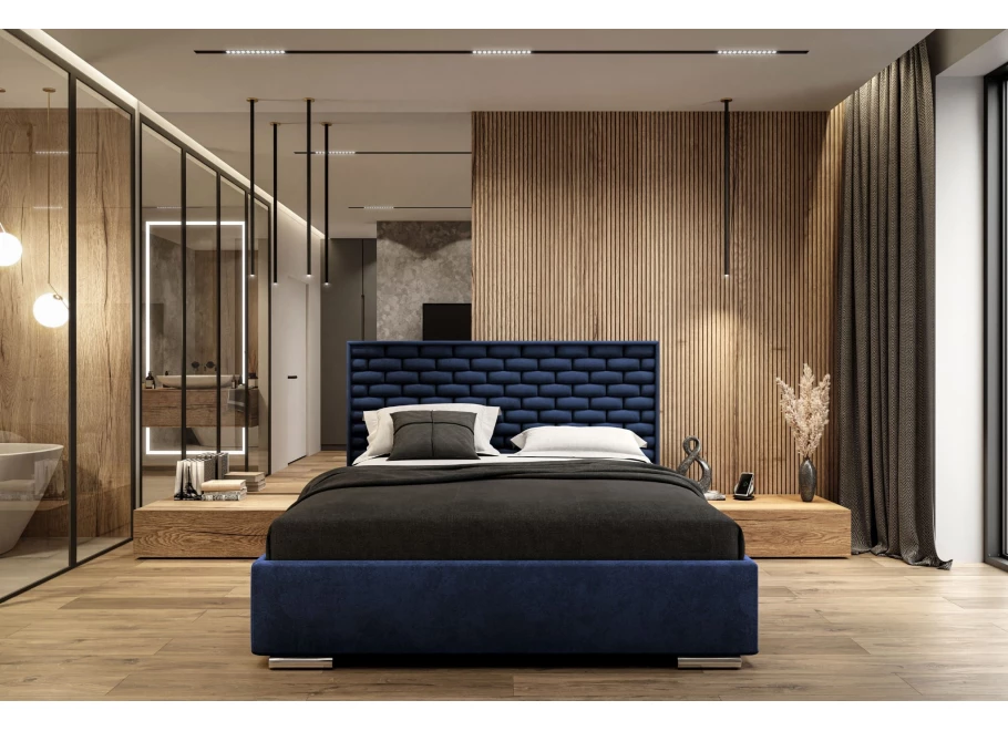 Łóżko tapicerowane glamour KING BED