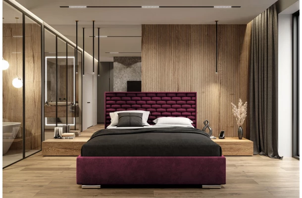 Łóżko tapicerowane glamour KING BED - design i funkcjonalnosc w parze