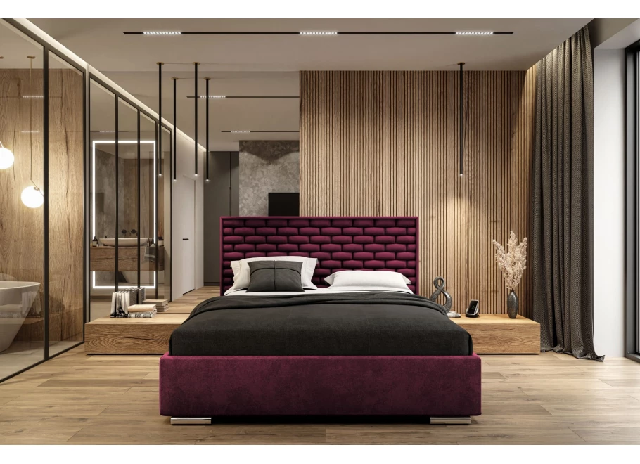 Łóżko tapicerowane glamour KING BED
