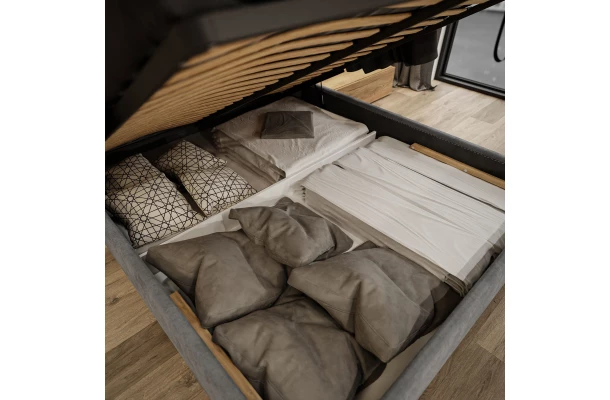 Łóżko tapicerowane glamour KING BED - design i funkcjonalnosc w parze