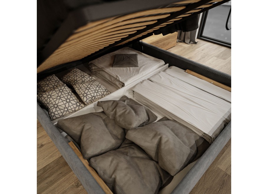 Łóżko tapicerowane glamour KING BED 16