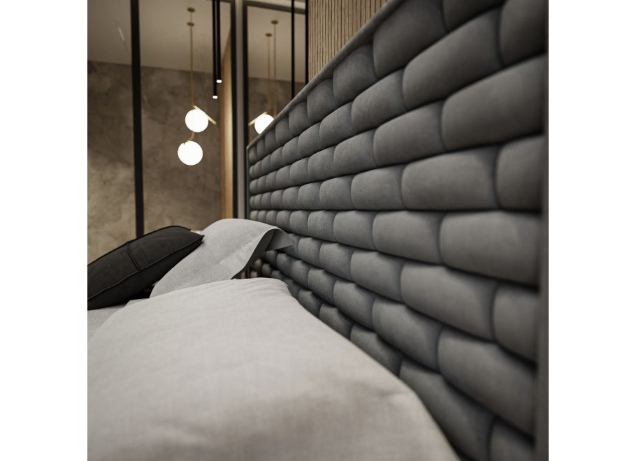 Łóżko tapicerowane glamour KING BED 19