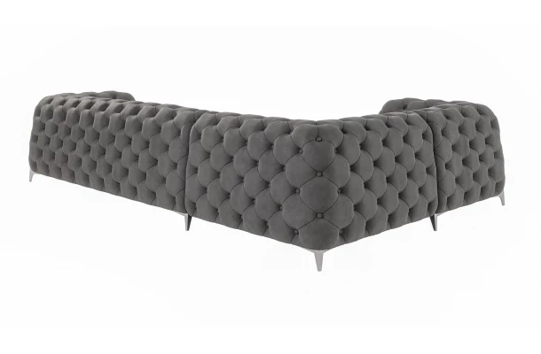 Narożnik pięcioosobowy pikowany Chesterfield glamour KALIFORNIA 1+E+3 - wypoczynkowe Narożnik pięcioosobowy pikowany Chesterfield glamour KALIFORNIA 1+E+3 - wypoczynkowe