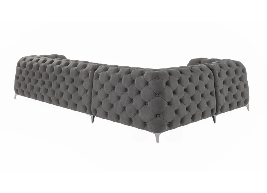 Narożnik pięcioosobowy pikowany Chesterfield glamour KALIFORNIA 1+E+3 Narożnik pięcioosobowy pikowany Chesterfield glamour KALIFORNIA 1+E+3