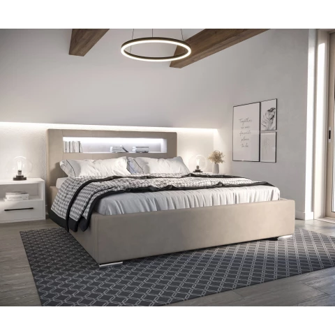 Łóżko tapicerowane PRESTIGE LED