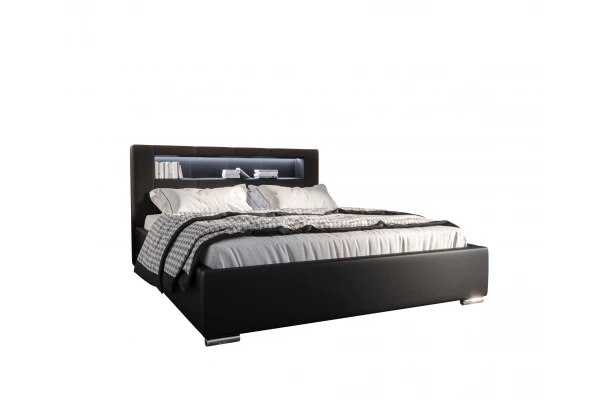 Łóżko tapicerowane PRESTIGE LED - stylowe
