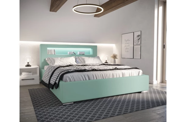 Łóżko tapicerowane PRESTIGE LED - design i funkcjonalnosc w parze