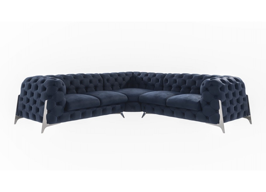 Narożnik pięcioosobowy pikowany glamour Chesterfield KALIFORNIA 2+E+2 4