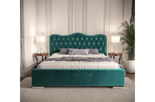 Łóżko tapicerowane glamour QUEEN - design i funkcjonalnosc w parze