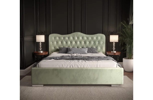 Łóżko tapicerowane glamour QUEEN - design i funkcjonalnosc w parze