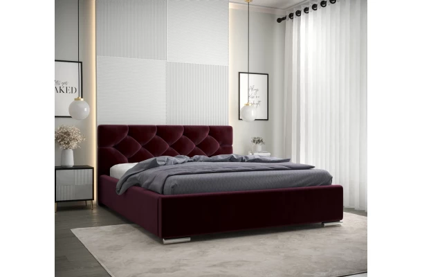Łóżko tapicerowane glamour SLIM - wygodne