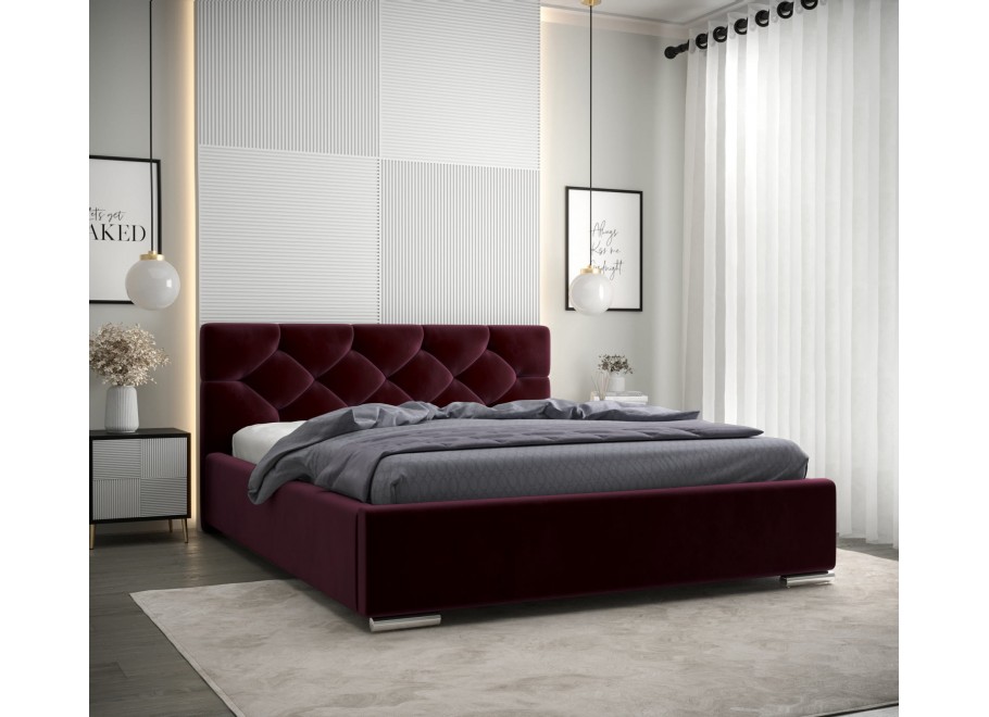 Łóżko tapicerowane glamour SLIM 3