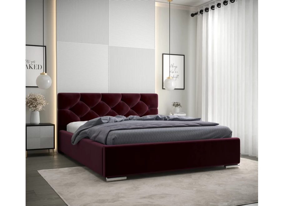 Łóżko tapicerowane glamour SLIM